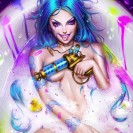 Пёстрый, развратный хентай!