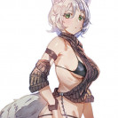 Красивые голубые глаза и большие круглые сиськи